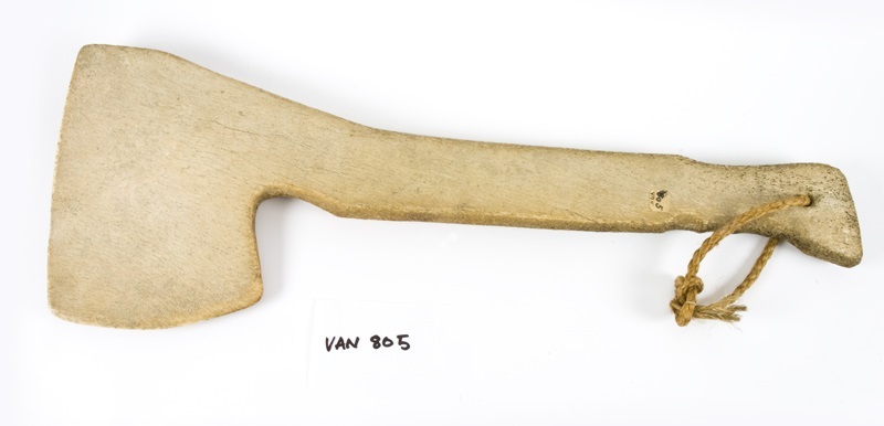 Whalebone axe made by Tamati Tikao. Canterbury Museum 1952.30.498, L J Vangioni Collection