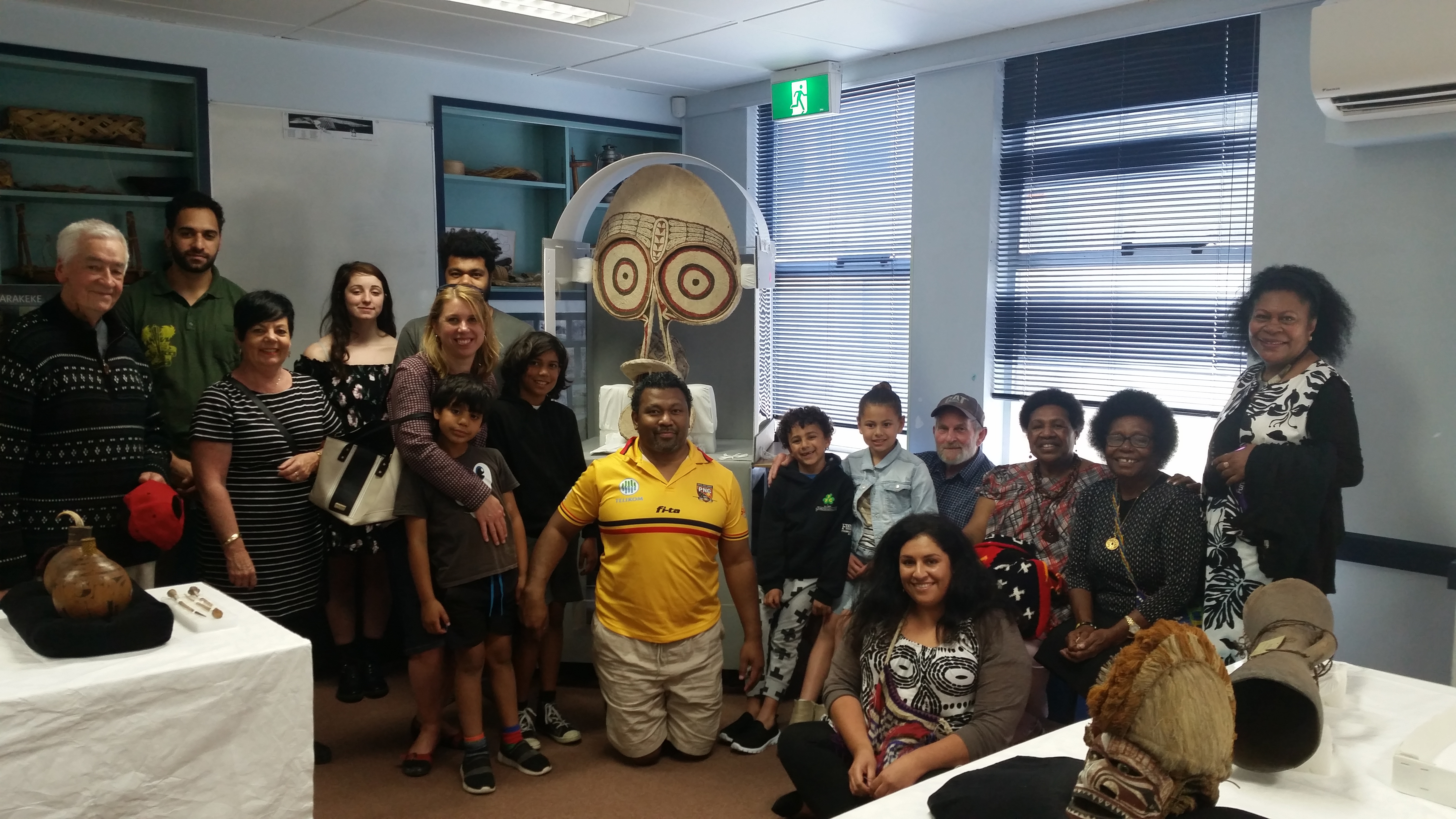 Members of the Canterbury Papua New Guinea Wantoks Community at Canterbury Museum, 2018