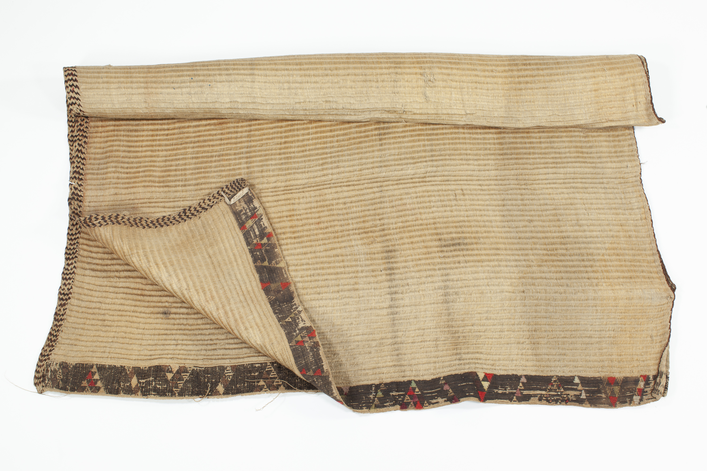 The kaitaka donated to Canterbury Museum by the Stacks in 1872. Canterbury Museum E140.33