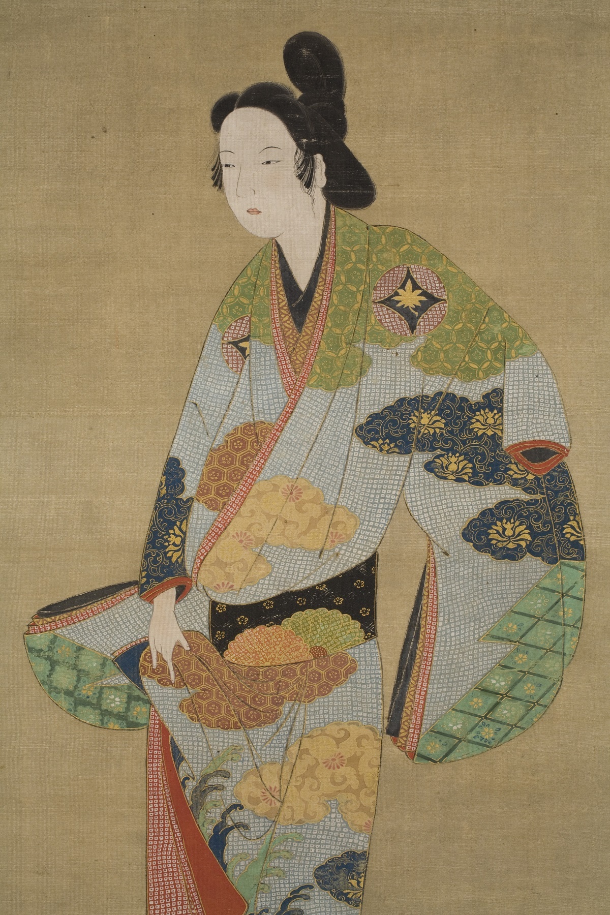 Portrait of a Young Man, Hishikawa Moronobu, Canterbury Museum 1941.87.132, Sir Joseph Kinsey Collection