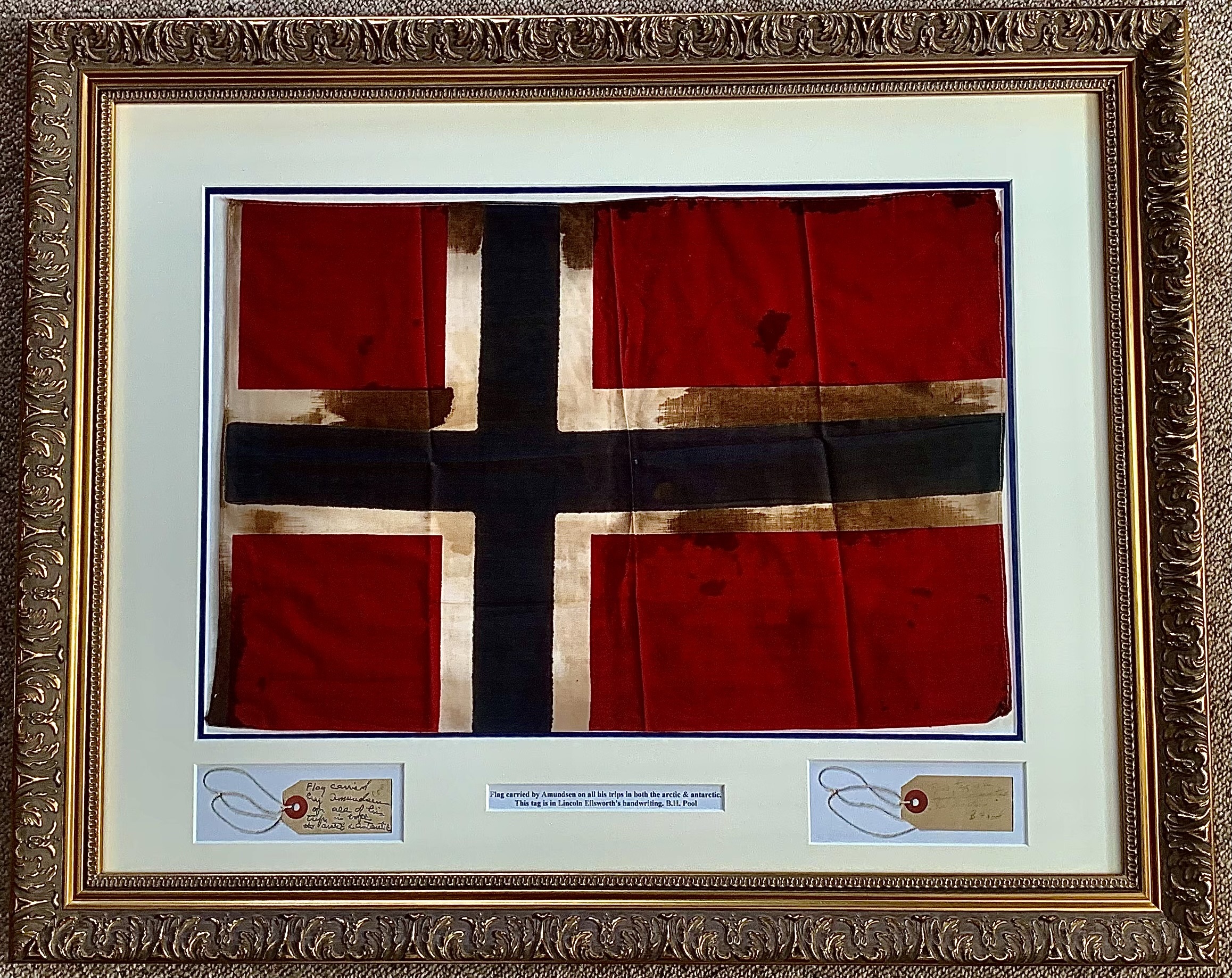 Roald Amundsen's Norwegian flag.