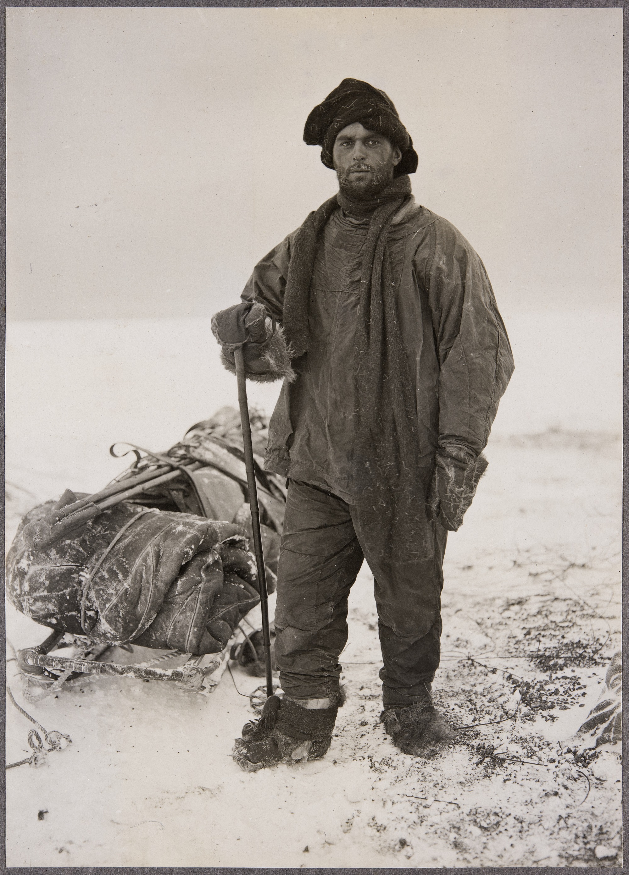Tryggve Gran, 13 April 1911, photo by Herbert Ponting, Harry Pennell Collection, Canterbury Museum 1975.289.35. No known copyright restrictions