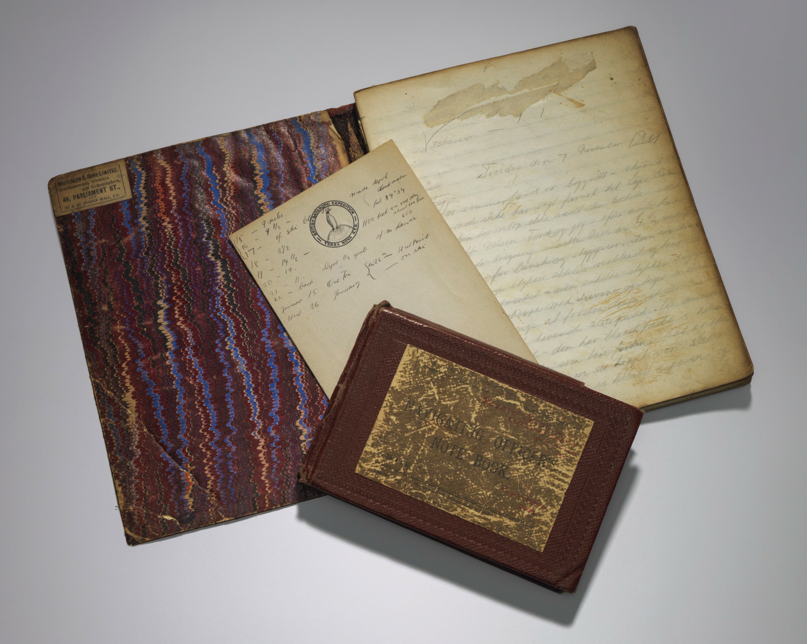 Tryggve Gran's diaries. Photograph courtesy of Christie's Auctions and Private Sales, London