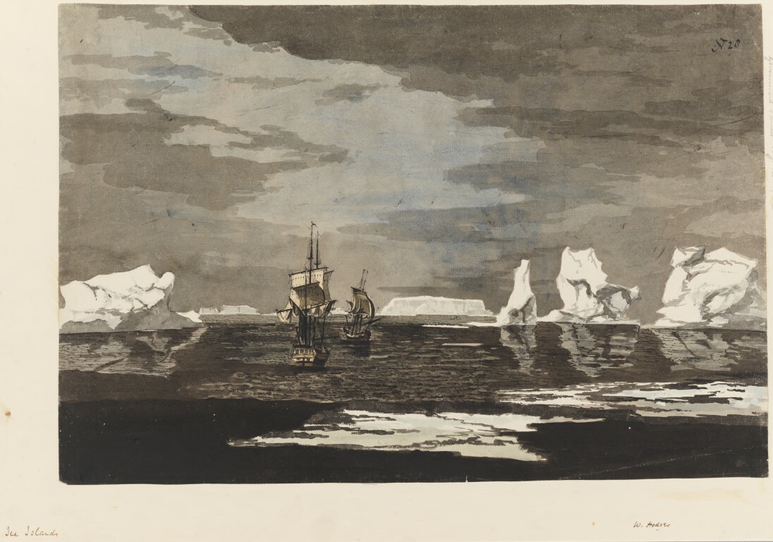 William Hodges, Ice Islands [with the Resolution and Adventure], 1773. Mitchell Library, State Library of New South Wales.