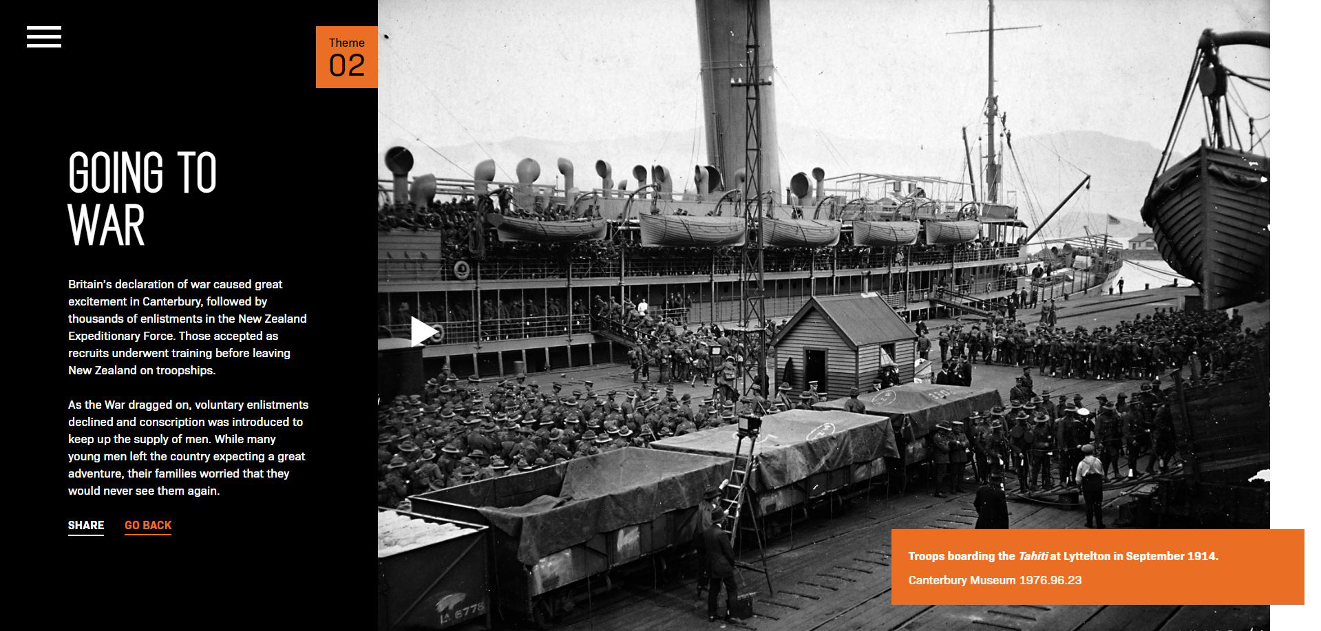 The online exhibition provides digital access to stories and images about Cantabrians during World War One.