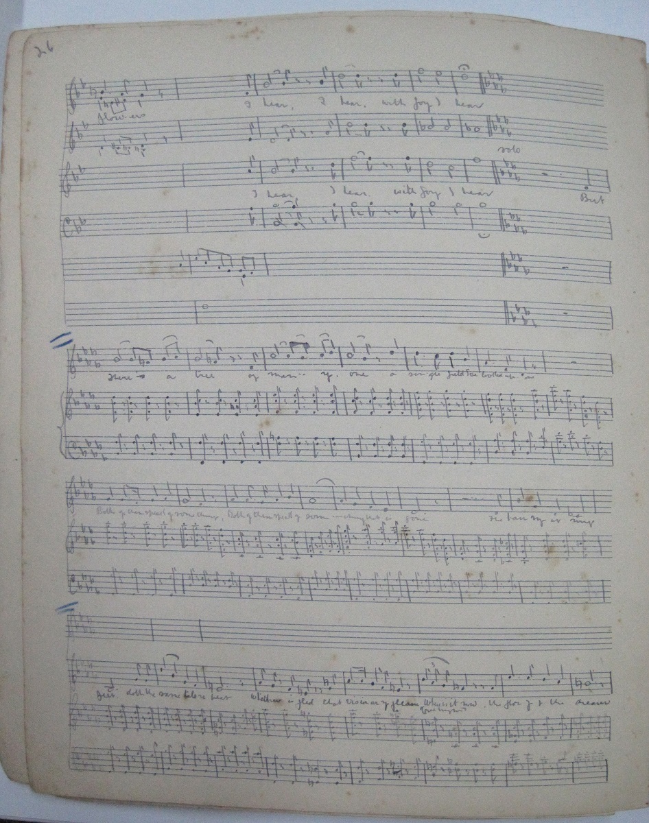 Angus Simmons and Iola Shelley are performing this section of 'Life'. The image above is taken from the piano rehearsal score which is held by Arthur Lilly’s family.